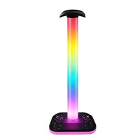 Nouveau support de casque RGB tactile pour jeux PC, support d'affichage pour casque de jeu avec lumière ambiante, support de bureau pour salle de jeux, Noël