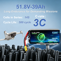 Paket Baterai UAV 51.8V 500Cycle 39000mAh untuk Drone, Aplikasi Pemetaan, Inspeksi, dan Pengiriman Kendaraan Udara Tak Berawak