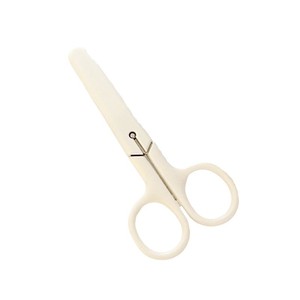 Mini tijeras de acero inoxidable blanco con cabeza recta para manualidades en papel, suministros de oficina para estudiantes - Product Image 5
