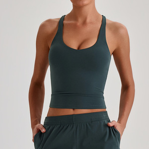 2026 Neues Racerback-Top mit Soft-Touch und eng anliegendem Schnitt für Damen – schnelltrocknendes Yoga-Tanktop für Fitness und Outdoor mit individuellem LOGO - Product Image 2