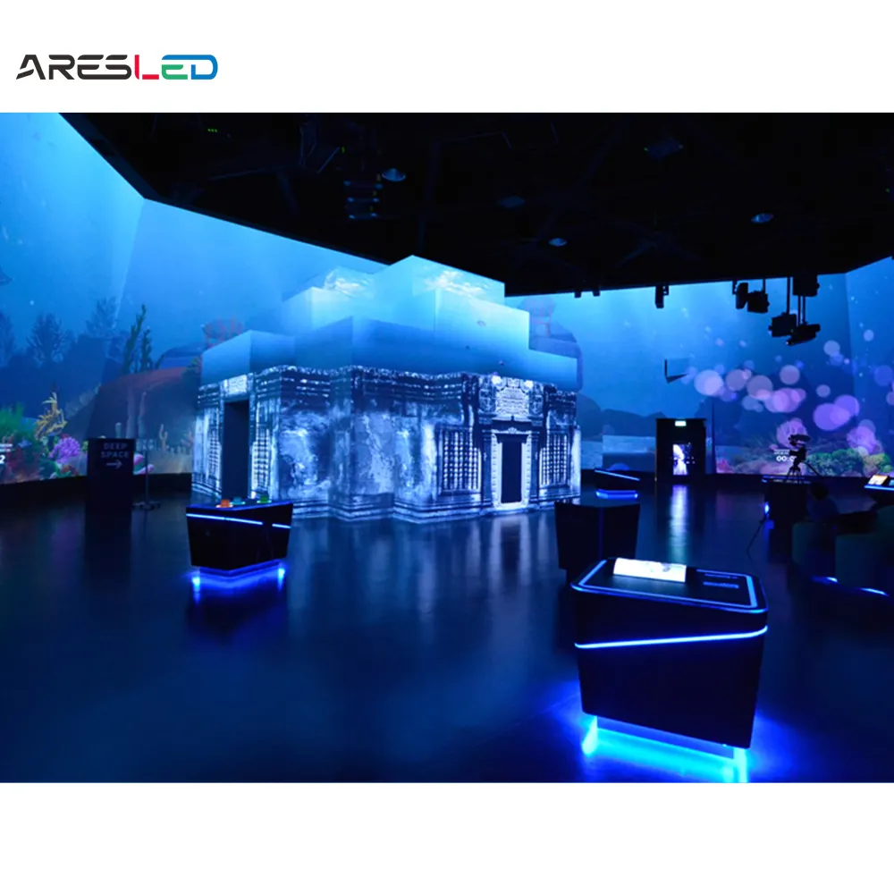 ARESLED VFX XR 스튜디오 Led 화면 언리얼 엔진 3D VR 몰입 형 무대 풀 컬러 디스플레이 실내 P3.91 가상 프로덕션 Led