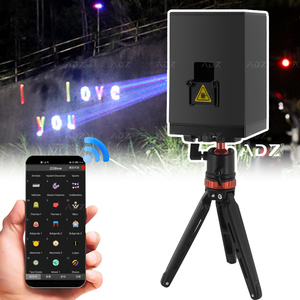 ADZ 3W Portable ILDA Laser Light Show RGBW Émission de couleur WiFi APP & DMX512 Contrôle DJ Laser extérieur avec longue durée de vie de la batterie - Product Image 2