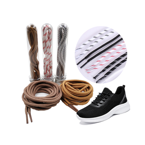 Black <strong>Brown</strong> Round Rope Polyester <strong>Shoelaces</strong> for Boots-5mm Customizable Tips Outdoor &amp; Walking Use - Product Image 2