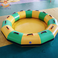 Bateau pneumatique pour rafting aquatique, pour parcs aquatiques et rivières, couleur personnalisée, matériau PVC, 2-4 passagers, usage commercial