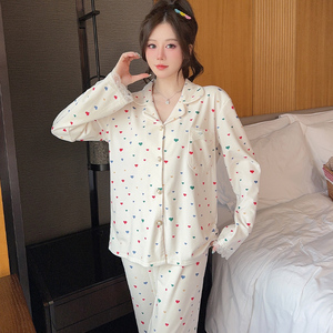 Women's Island Velvet Sleepwear 2 Piece Set Sweet Princess Home Wear Outfit Autumn Cardigan Pajama Trousers <strong>Pyjama</strong> for Femme - Product Image 4