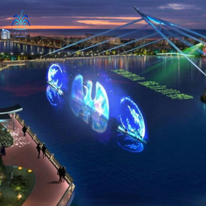 Écrans de cinéma sur l'eau en plein air personnalisés Projections Musique Danse Eau Laser Spectacles avec conception libre avec fontaines élégantes - Product Image 1