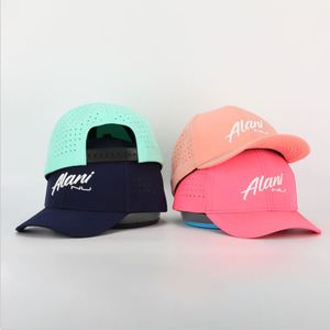 หมวกแก๊ปแบบ Snapback โลโก้ยาง 3 มิติ แบบกำหนดเอง 6 แผง แห้งเร็ว ประสิทธิภาพสูง หมวกเบสบอล สปอร์ต กันน้ำ สำหรับกิจกรรมกลางแจ้ง พร้อมรูระบายอากาศแบบเลเซอร์ - Product Image 5