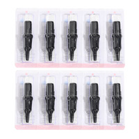Stylos adaptateurs à pointe tatouage de style nouveau pour l'exportation ; Outil de pratique pour débutants ; Aiguilles colorées, 10 pièces par paquet