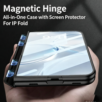Étui pliable pour iPhone Duo 18 Fold, coque en PC mate avec cadre de caméra électroplaqué, coque de téléphone pliable
