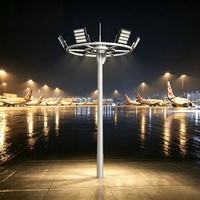 Projecteur LED à mât haut en acier galvanisé à chaud 800W 25m 30m, éclairage extérieur d'aéroport, personnalisé en usine OEM
