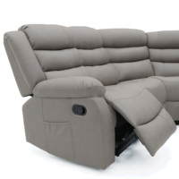 Geeksofa Canapé d'angle en tissu microfibre à réglage élevé Fauteuil d'angle inclinable manuel Ensemble de canapés d'angle à mouvement sectionnel Canapé paresseux pour la revente