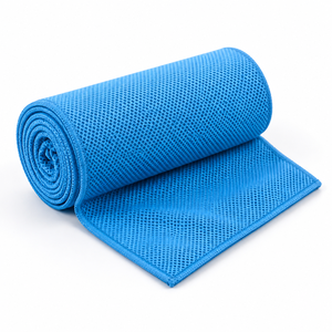 Asciugamano da Golf in Velluto di Cotone <span class=keywords><strong>con</strong></span> Iniziale Ricamata, Rettangolare <span class=keywords><strong>con</strong></span> Moschettone, 50cm X 40cm, Blu Navy, Regalo per Uomo - Product Image 3