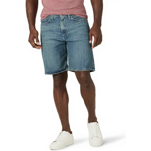 Shorts de Mezclilla para Hombre, Lavado Claro, Corte Recto, Cintura Media, Casuales, de Verano, Transpirables, con Bolsillos - Product Image 1