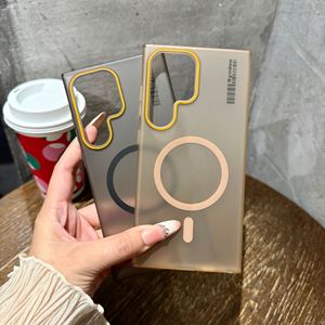 Anillo magnético esmerilado transparente, piel de carga inalámbrica, funda de teléfono de PC dura para <span class=keywords><strong>Samsung</strong></span> S25 S24 S23 S22 S21 Ultra - Product Image 6