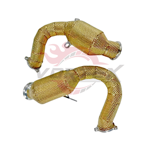 Tubería de Escape con Aislamiento Térmico Vortex Gold para Porsche Macan Turbo S 3.0T 3.6T V6 2014-2018, Sistema de Tuberías Turbo de Competición - Product Image 5