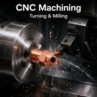Service de prototypage rapide sur mesure par usinage CNC, pièces métalliques avec tournage et fraisage pour titane, acier, aluminium et cuivre