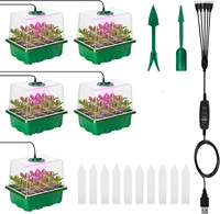 DD3182 Mini Kit de germination à effet de serre Planteur Dôme Humidité Pépinière Boîte de croissance Semences Starter Plateaux avec Timing Light