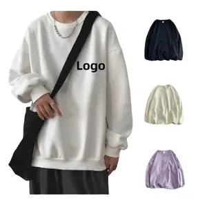 Individuelles LOGO 360 g Reine Baumwolle gewindete Designer Herbst 2024 Herrenbekleidung Winterkleidung Grafik langärmelige T-Shirts für Herren