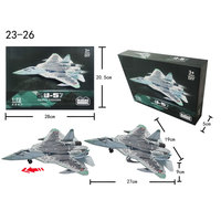 Avion de chasse SU-57 de l'Armée de l'Air à l'échelle 1/72, jouet militaire, avion de bombardier, blocs de construction éducatifs pour enfants