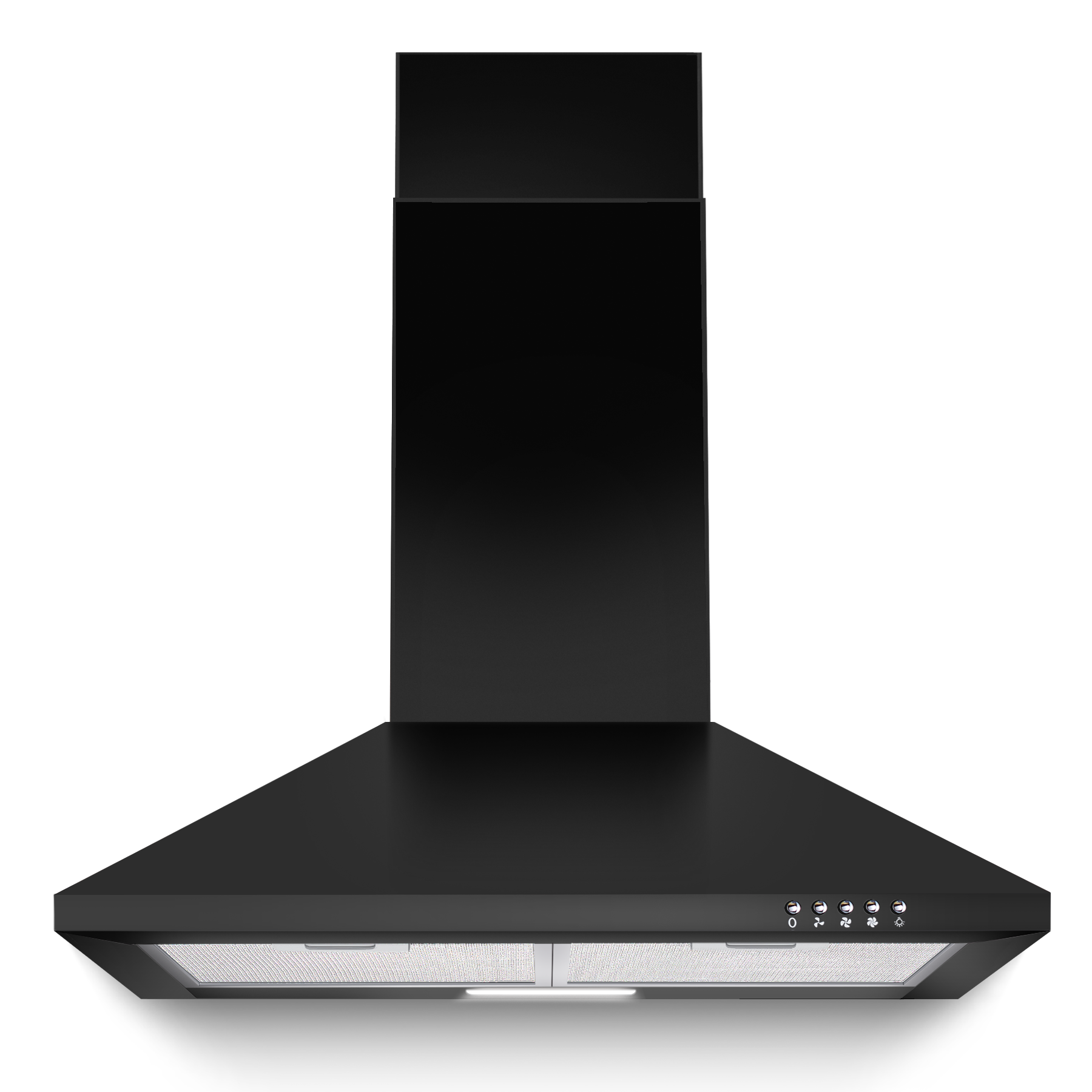 24 Range Hood - Black Wall Mounted with Touch Control