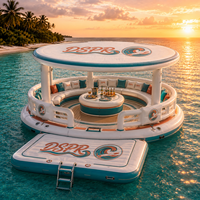 Grande plateforme flottante gonflable pour l'eau, structure durable pour les activités de groupe aquatiques en plein air