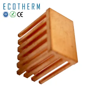 Ecotherm 사용자 정의 구리 핀 방열판 사각 구리 냉간 단조 소형 방열판