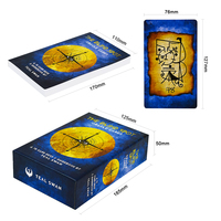Ensemble complet de cartes de tarot personnalisées imprimées recto-verso sur papier premium avec boîte rigide en deux parties pour cadeaux spirituels