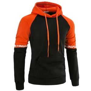 เสื้อฮู้ดสองโทนสำหรับผู้ชายผ้าฟลีซผ้าฝ้ายบุ100% ลายพื้นออกแบบได้ตามที่ต้องการสำหรับฤดูหนาว - Product Image 4