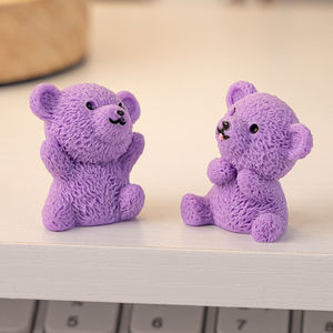 Colgantes de Resina Pintados a Mano, Ecológicos y Kawaii, Figura de Oso de Peluche, Decoración para el Hogar, Modelo Artístico, Recuerdo Artesanal - Product Image 6