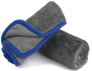 Microfibra de una sola capa Auto Twisted Loop fabricante de microfibra de secado de coche microfibra Toalla de secado de bucle de giro grande para coche - Product Image 1