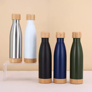 Nuevo Vaso Térmico <span class=keywords><strong>de</strong></span> Acero Inoxidable 304 con Base <span class=keywords><strong>de</strong></span> Bambú, Tapa <span class=keywords><strong>de</strong></span> Bambú <span class=keywords><strong>de</strong></span> Alta Apariencia, Botella Portátil para <span class=keywords><strong>Coca</strong></span> <span class=keywords><strong>Cola</strong></span> para Exteriores - Product Image 1