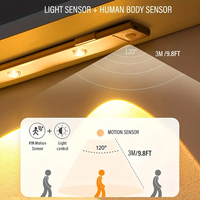 Applique Murale LED 50cm Ultra-Fine à Détecteur de Mouvement Avec Batterie, Lampe de Placard Intelligente
