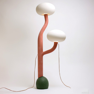 Lampe murale moderne en forme de cactus avec 3 ampoules globe, base en métal vert foncé, design minimaliste pour salon, lumière blanche froide - Product Image 6