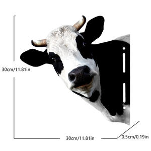 Décorations murales d'animaux de ferme en métal, best-seller transfrontalier, sites indépendants, arts métalliques en fer forgé pour l'extérieur - Product Image 1