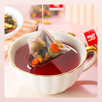 Tisanes Douces aux Herbes pour Hommes, Sachets Pyramidaux de Mélange de Plantes, Infusion Botanique Mélangée de Mûre, Baies de Goji et Graines de Citrouille