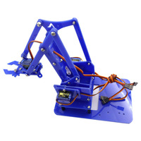 Kit de bras robotique en acrylique programmable pour Arduino STEM Robotics DIY avec points de montage de servo