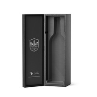 Boîte d'emballage de vin en carton recyclable Bouteille unique Paulownia Flip Cover Personnalisation pour jus de thé