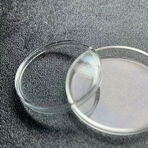 Verre de montre de plongée double dôme jaune givré avec bordure saphir, revêtement antireflet, type Top Hat - Product Image 6