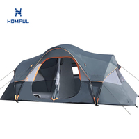 Carpa Grande HOMFUL para Familias y Festivales de Música |   Se adapta a 3 colchones inflables tamaño Queen