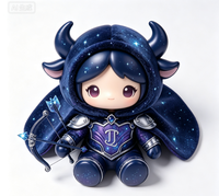 Figurine OEM personnalisée Sagittaire Zodiaque Magie Étoilée en PVC ABS avec peluche douce et moelleuse, boîte mystère de collection Constellation, jouet artistique
