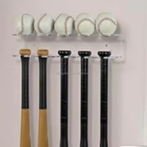 Hofong mạnh mẽ Acrylic Bóng Chày <span class=keywords><strong>BAT</strong></span> hiển thị móc áo dễ dàng-to-cài đặt PMMA hiển thị đứng cho 5 con dơi bóng tốt hơn so với một hiển thị trường hợp - Product Image 2