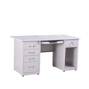 <span class=keywords><strong>Scrivania</strong></span> da Ufficio Moderna in Acciaio <span class=keywords><strong>Bianco</strong></span> con Gambe in <span class=keywords><strong>Metallo</strong></span> e Telaio in Acciaio Inossidabile di Yudu Commercial Furniture - Product Image 1