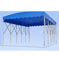 Tuyaux en acier galvanisé de haute qualité couverture en PVC pliant coulissant pousser tirer toit tente étanche chapiteau auvent voiture Garage tente