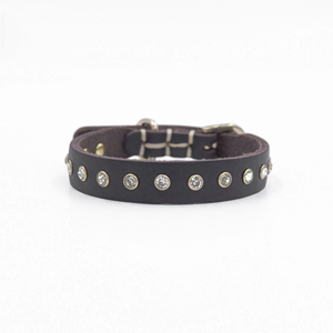 <span class=keywords><strong>Collar</strong></span> de Perro de Cuero Genuino de Lujo, con Pedrería Brillante, Acolchado, Ajustable, de Piel de Vaca, para Perros Pequeños y Medianos - Product Image 3