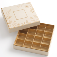 Boîte cadeau en papier pour gâteaux de lune avec compartiments ronds pour l'emballage alimentaire des fêtes, vente en gros, boîte cadeau personnalisée