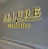 Letreros publicitarios para exteriores Letra de canal LED acrílica retroiluminada personalizada Señalización comercial iluminada en 3D Letrero LED
