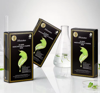 Soin hydratant apaisant en feuille infusée d'eau de Madecassoside de la série BE NATURE de JMSOLUTION, fabriqué en Corée, pour calmer les rougeurs, format jumbo