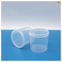 Boîte de rangement transparente en PP recyclable pour bijoux, bagues, clous d'oreilles, petites pièces, organisateur cylindrique