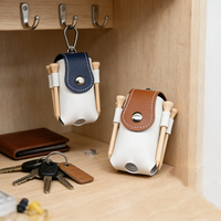 Sac d'accessoires de golf élégant en similicuir, porte-tee compact pour la pratique sur le parcours de golf