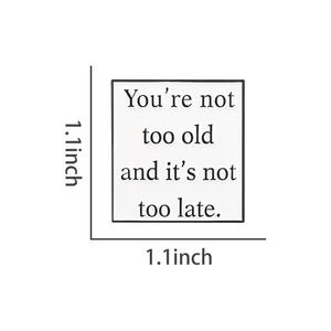 Épinglette en émail de haute qualité, minimaliste, motivante, inspirante, avec des proverbes pour une attitude positive, pour vêtements, sacs, cadeaux - Product Image 4